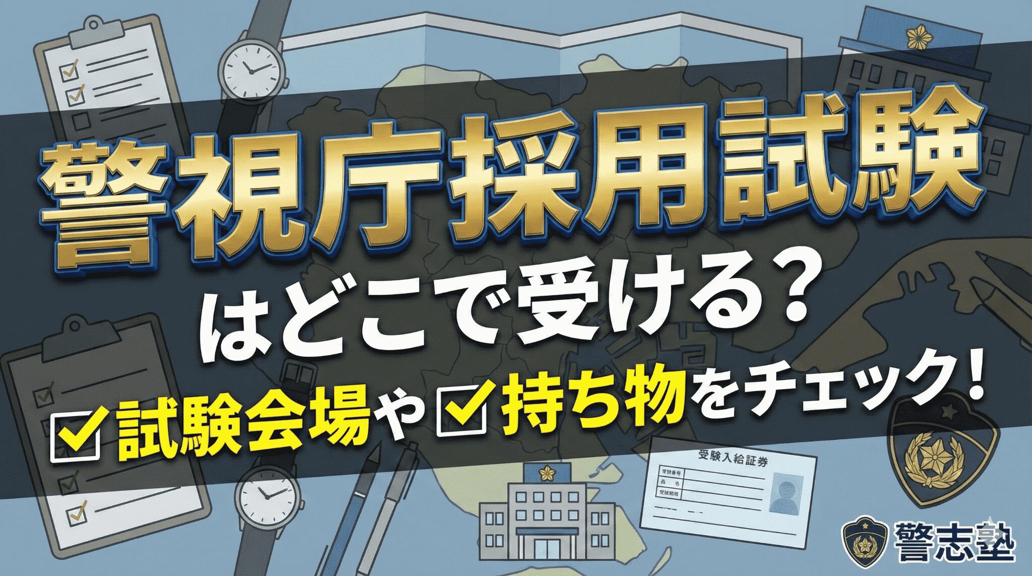 警視庁採用試験はどこで受ける？ 試験会場や持ち物・服装をチェック