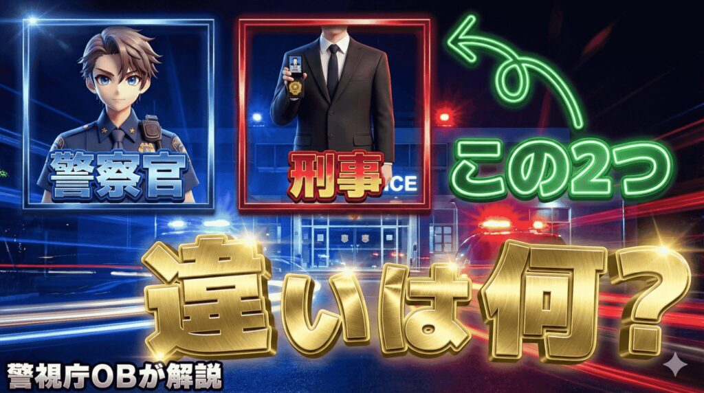 警察官と刑事の違いは？刑事になる方法やどんな人が向いているのかを警視庁OBが解説