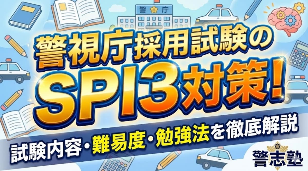 警視庁採用試験のSPI3対策!試験内容・難易度・勉強法を徹底解説