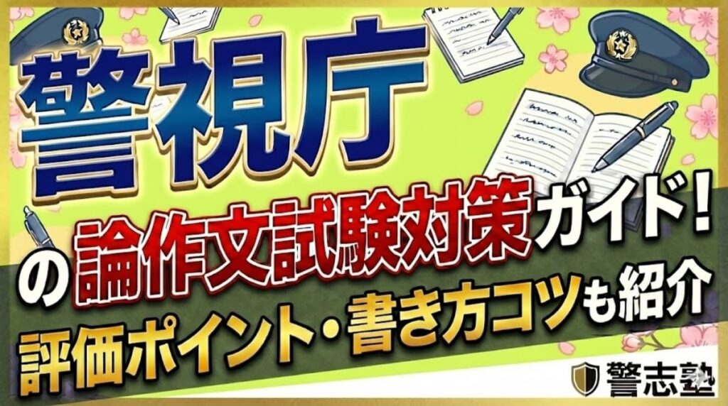 警視庁の論作文試験対策ガイド！評価ポイント・書き方のコツも紹介