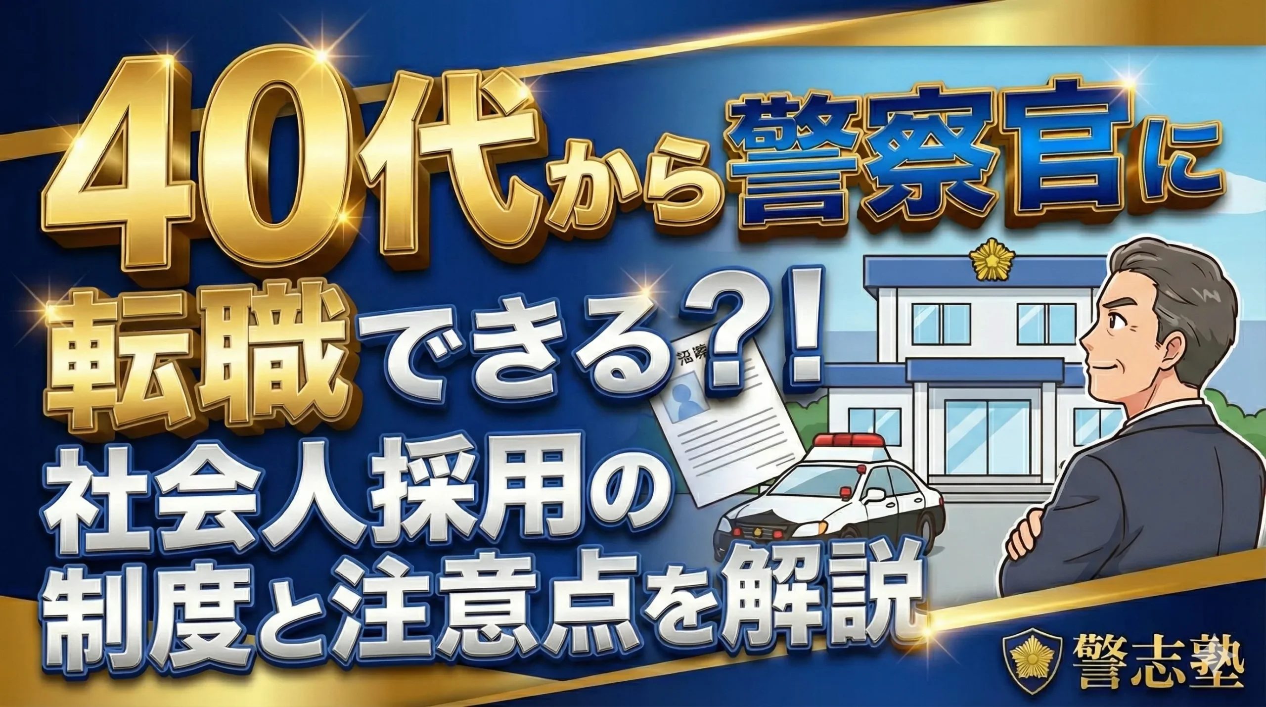 40代から警察官に転職できる?社会人採用の制度と注意点を解説
