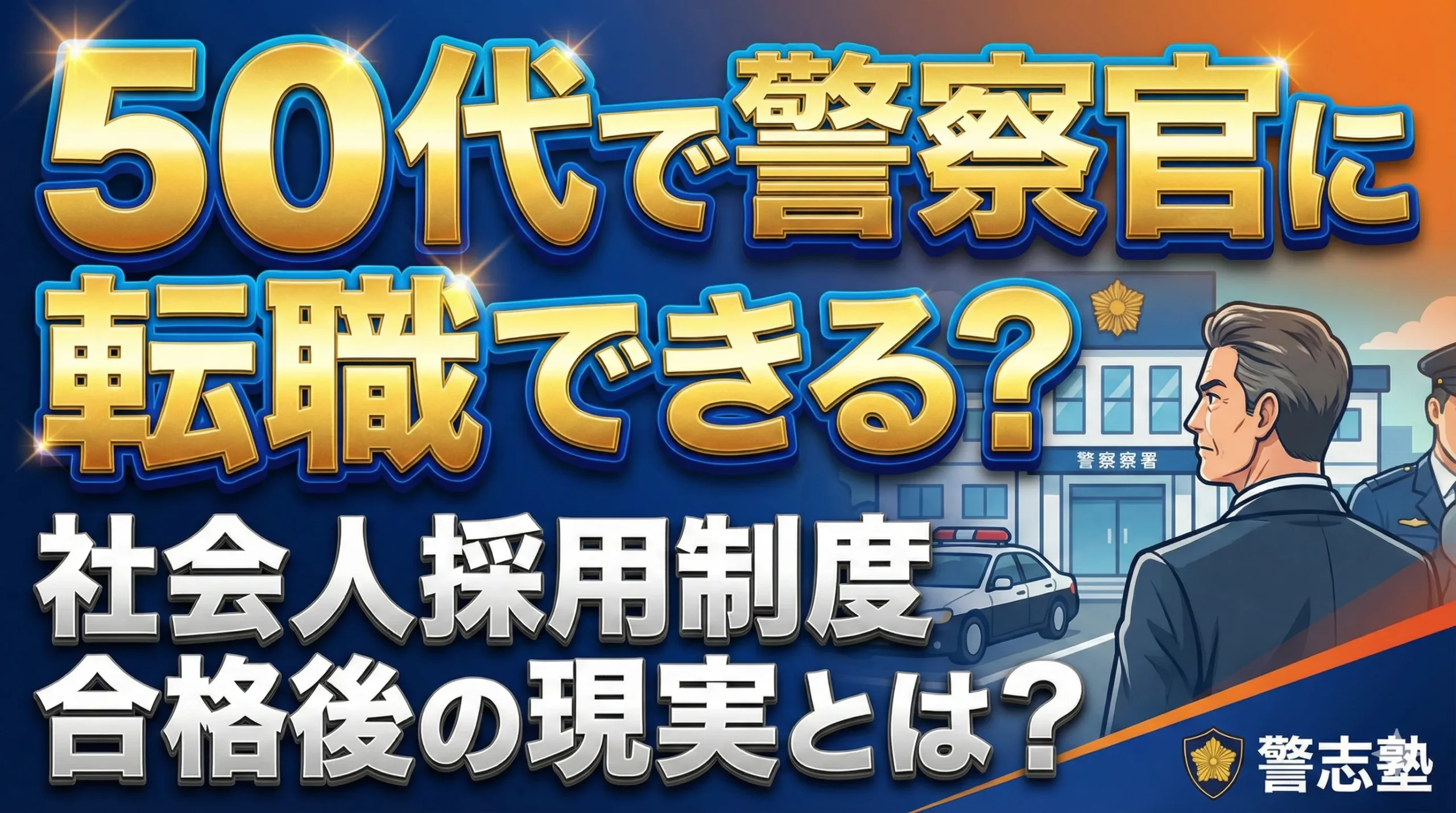 50代でも警察官に転職できる?社会人採用の制度と合格後の現実を徹底解説