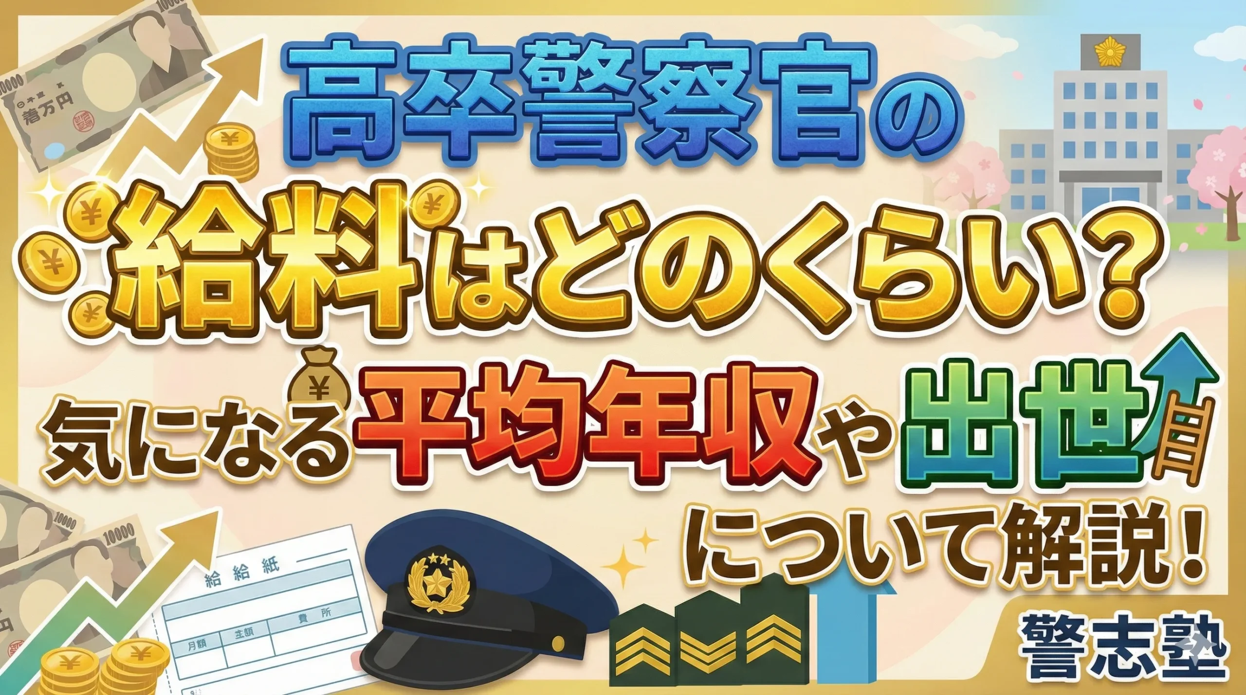 高卒警察官の年収・給料はどれくらい？収入を上げるポイントを徹底解説