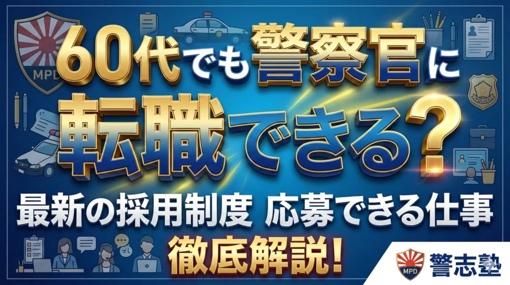 60代でも警察に転職できる？警察官採用制度と応募できる警察の仕事
